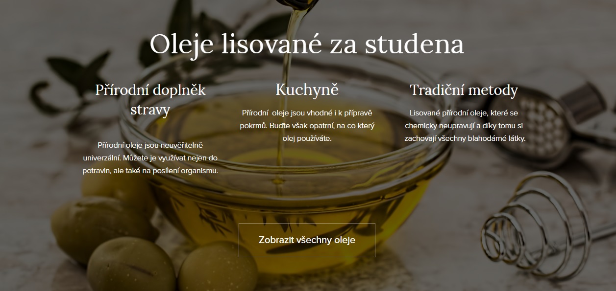 Oleje lisované za studena (www.dejsiolej.cz)